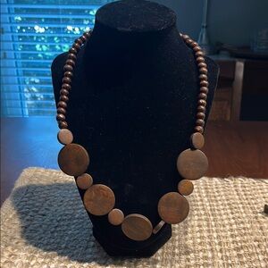 Boho chunky Brown Beaded Necklace